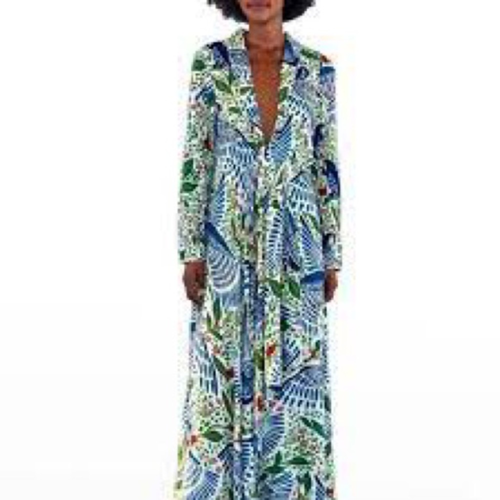 Farm Rio Vibrant Multicolor Patterned Dress, XS.  NWOT - Picture 3 of 9